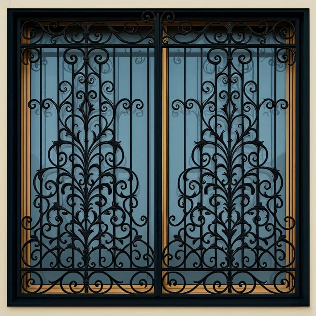 حفاظ پنجره اشرافی زرین با طراحی فاخر