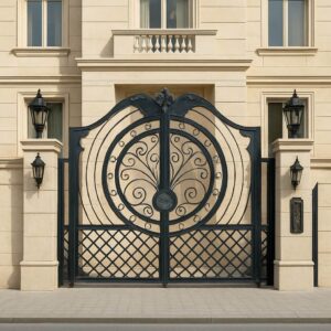 درب فلزی دایره مصور لوکس ویلا