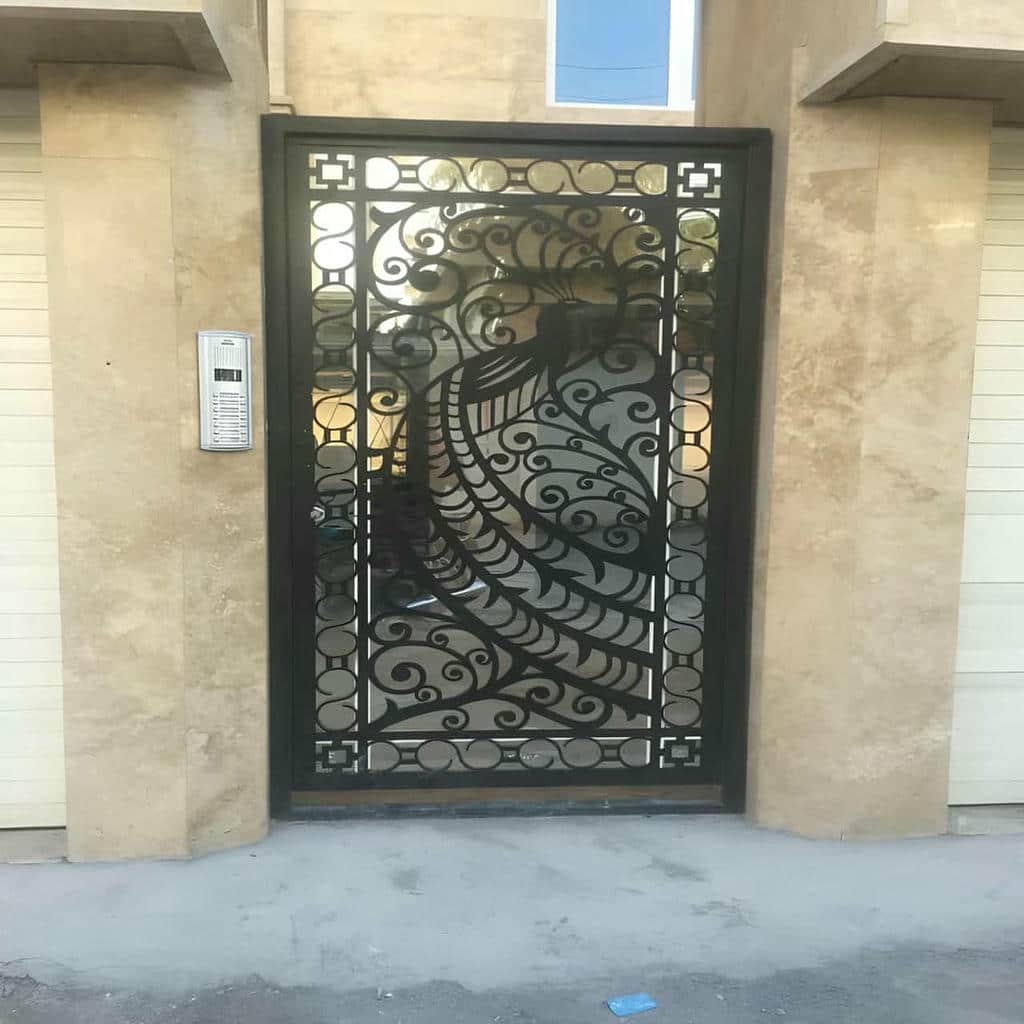 خرید درب آهنی ورودی منزل دو لنگه شیک