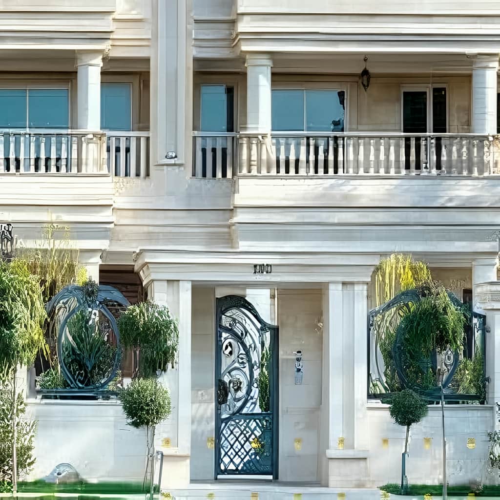 نصب درب فلزی دایره مصور نفررو کلاسیک