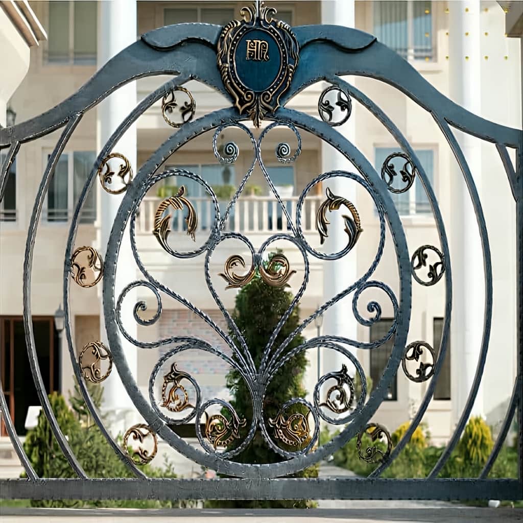 خرید و قیمت درب فلزی دایره مصور ورودی ویلا