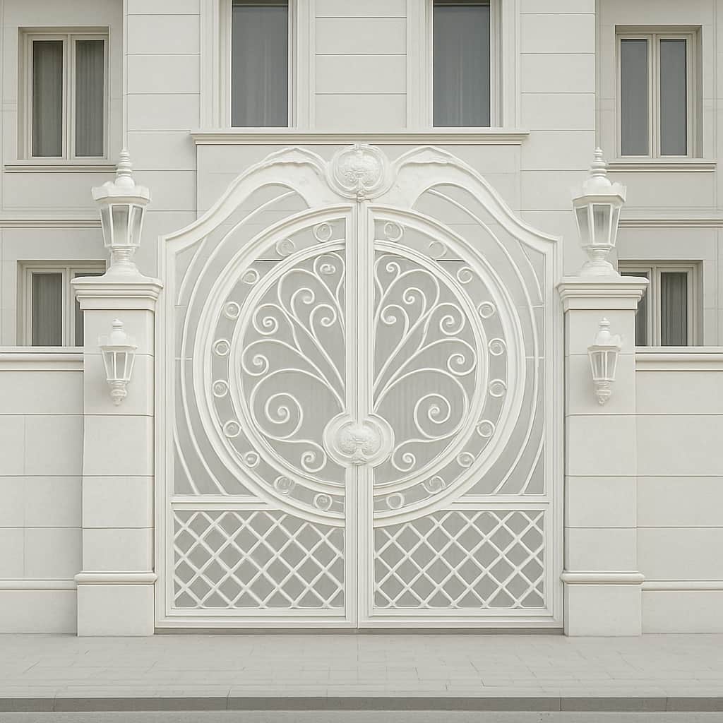 نصب درب فلزی دایره مصور سه بعدی