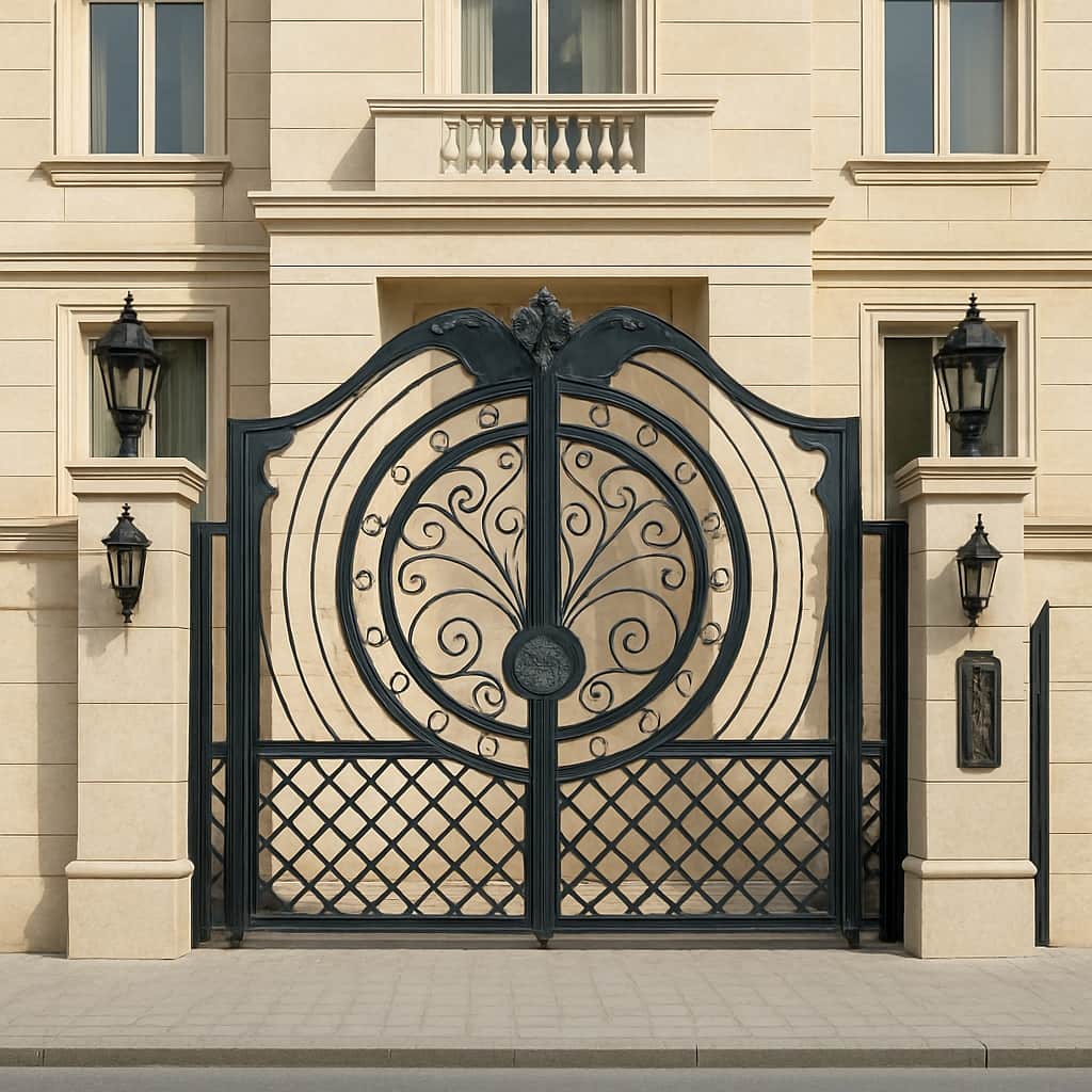 درب فلزی دایره مصور لوکس ویلا