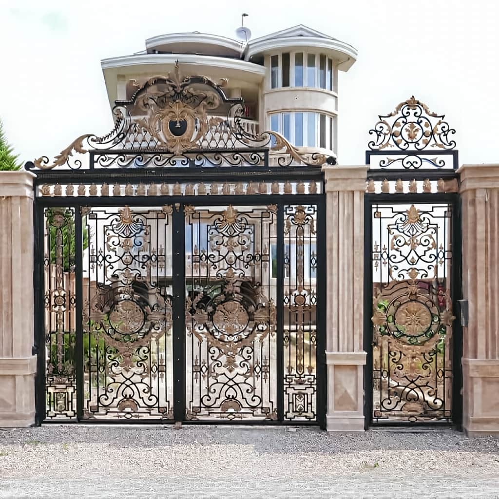 نصب درب فلزی سنس نفررو حیاط