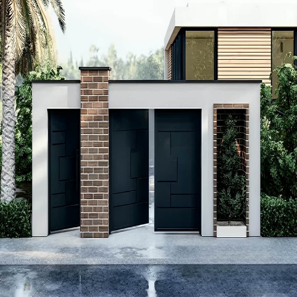 نصب درب مدرن دیلایت مستطیل ریلی