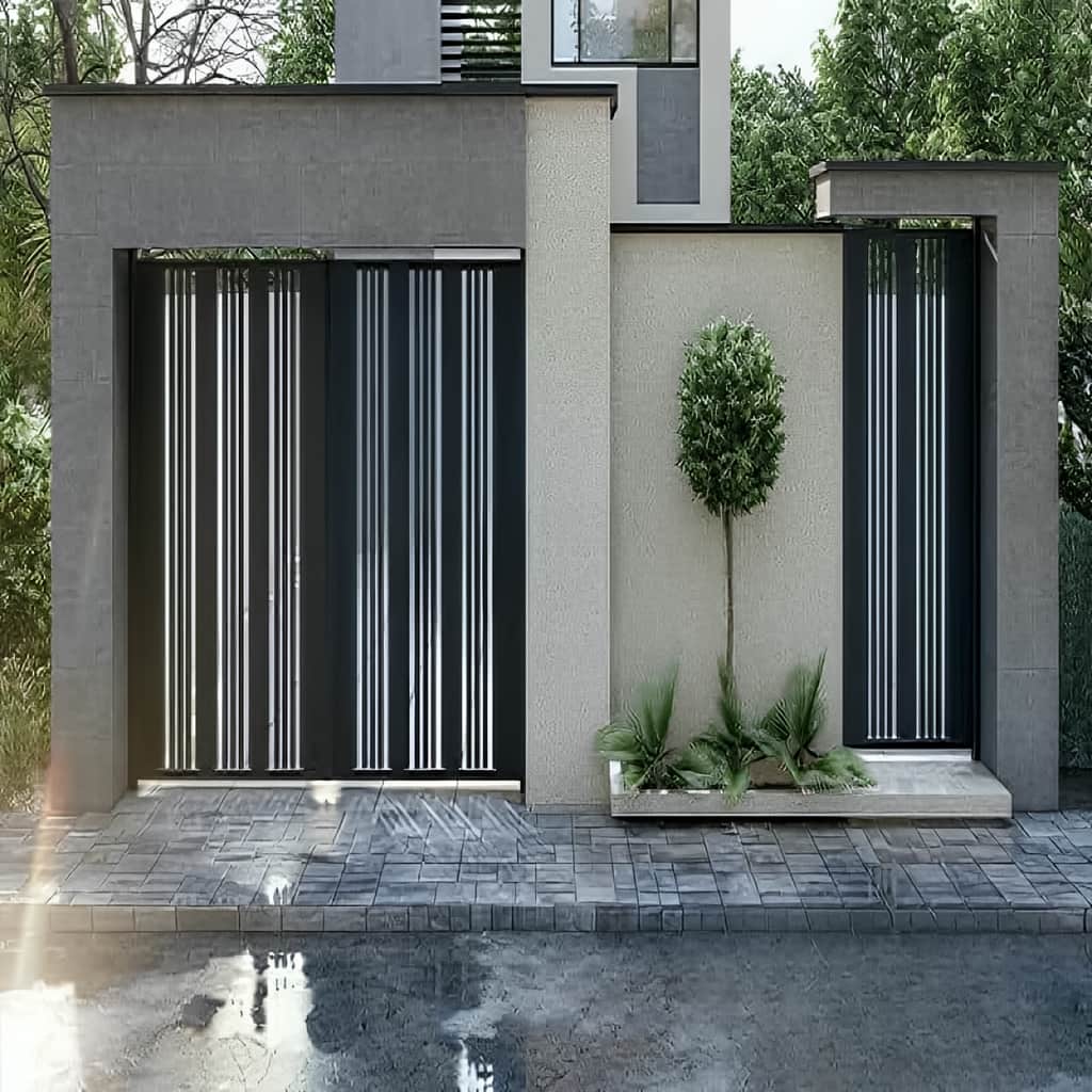 نصب درب مدرن ویولا لولایی و ریلی