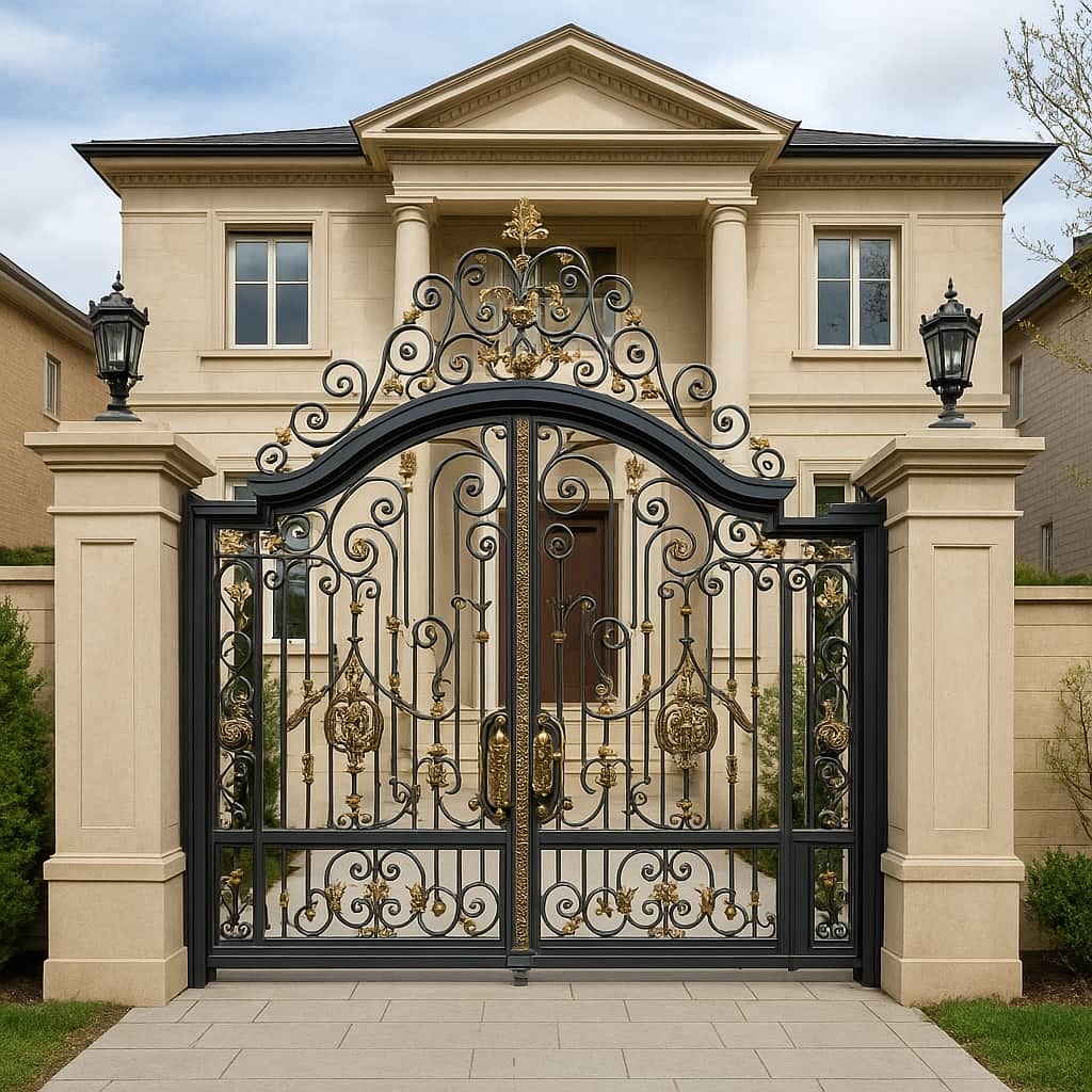 فروش درب فلزی پیچک مناسب نمای کلاسیک