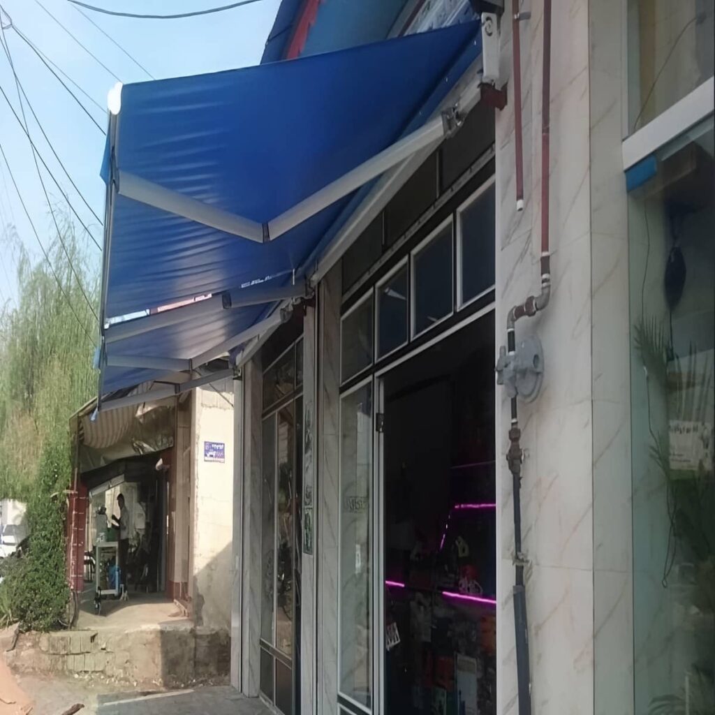 خرید سایبان برقی بازویی اتوماتیک در باغ عباسآباد