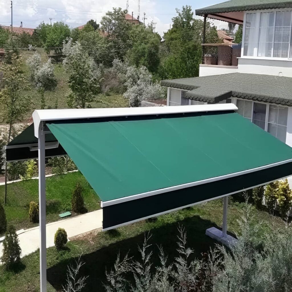 نصب سایبان برقی بازویی اتوماتیک ضدآب در آمل
