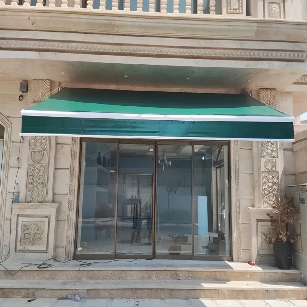 قیمت سایبان برقی بازویی اتوماتیک فضای تجاری در کیش