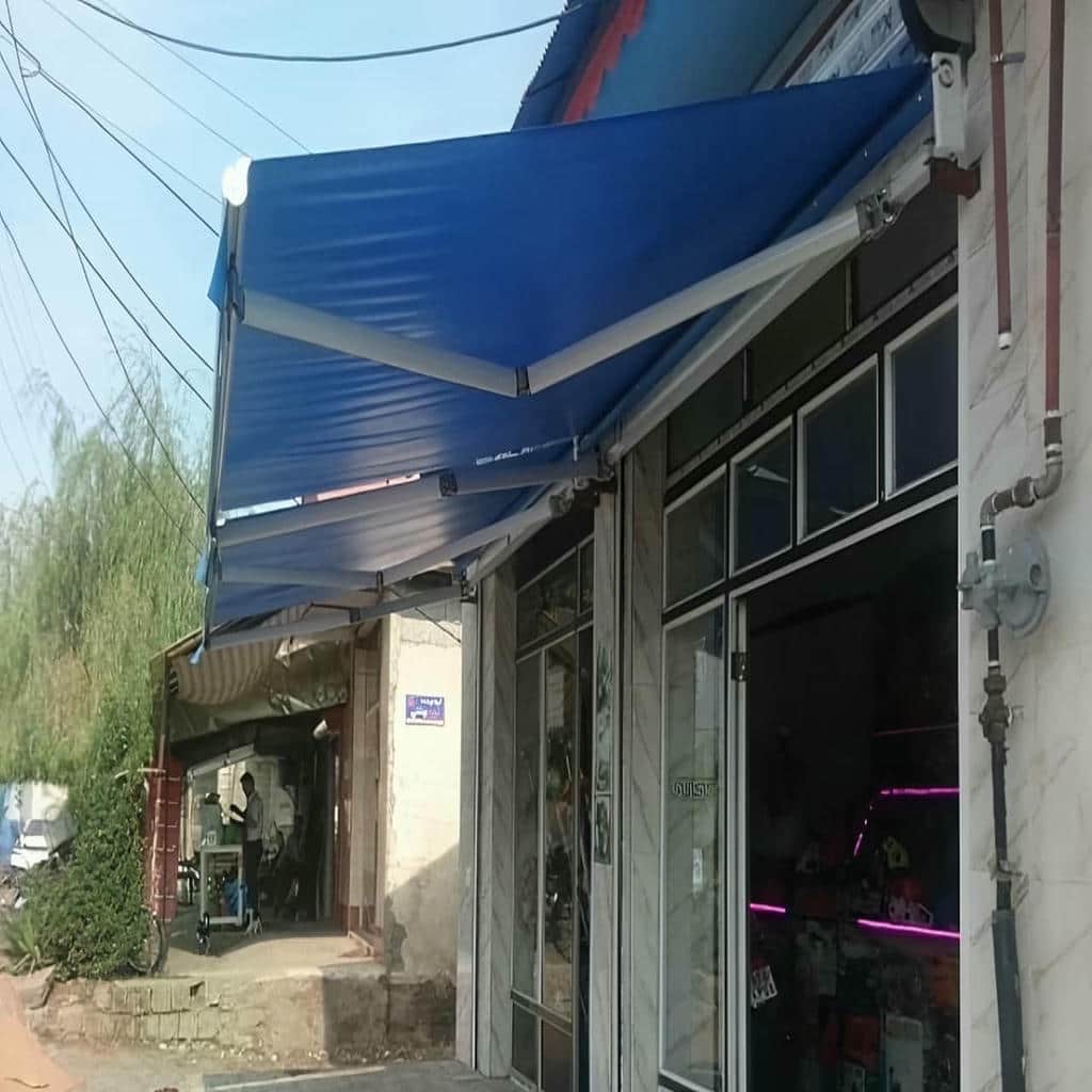 خرید سایبان برقی بازویی اتوماتیک ویلایی در کردان