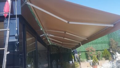 سایبان برقی بازویی در کرمانشاه
