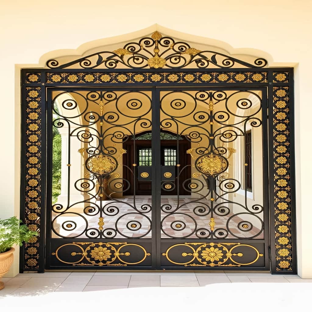 خرید درب حیاط ویلا ساده در مریوان