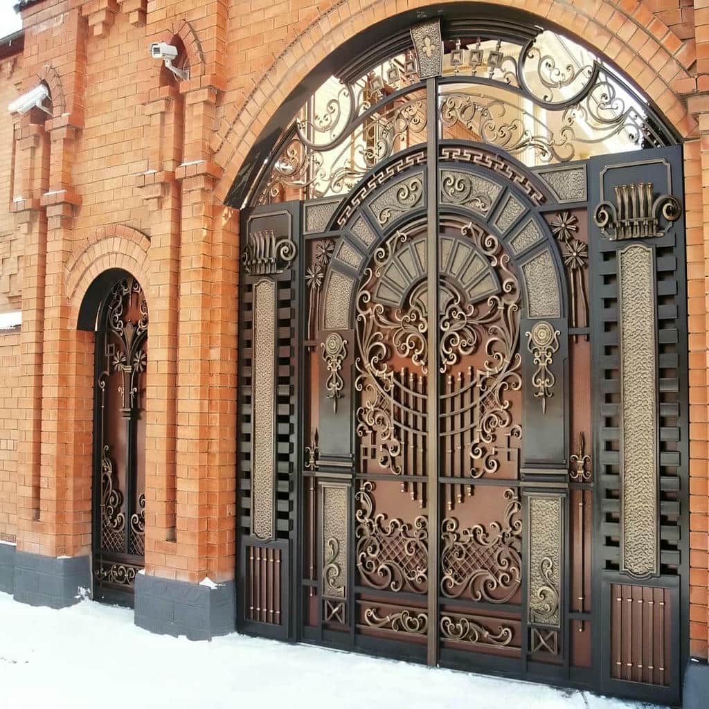 خرید درب حیاط ویلا پروفیل سنگین در مشهد