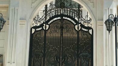 درب حیاط ویلا در قشم