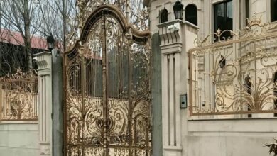 درب حیاط ویلا در کاشان