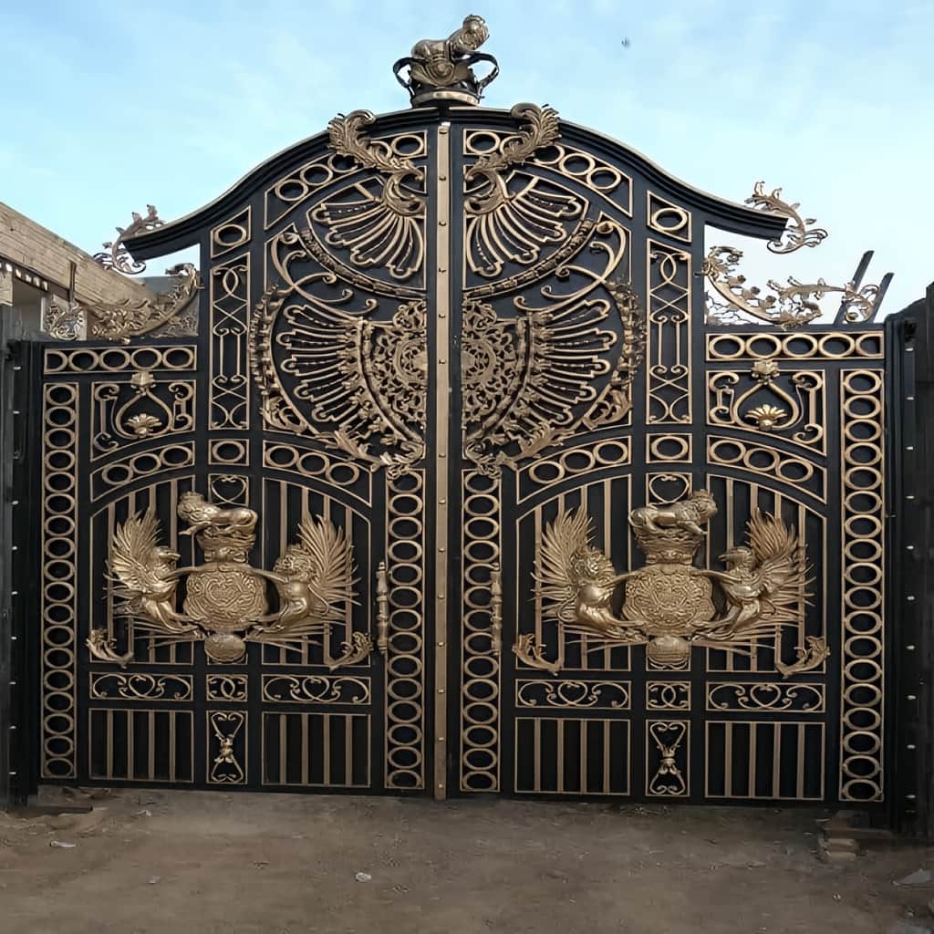 نصب درب حیاط ویلا مدرن در ارومیه