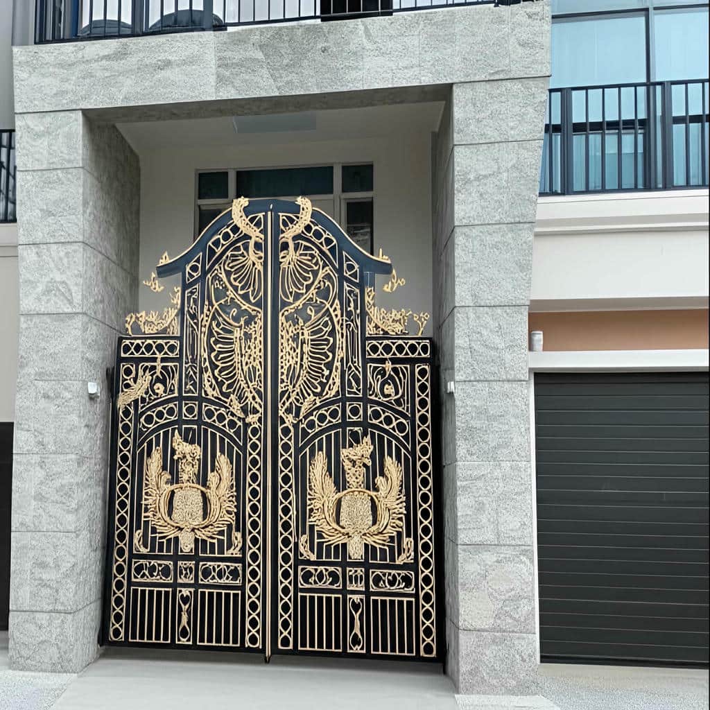 کارخانه درب حیاط ویلا فرفورژه در قزوین