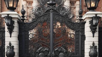 درب حیاط ویلا در کیش