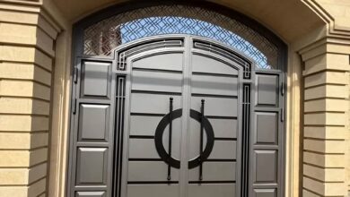 درب حیاط ویلا در کرمان