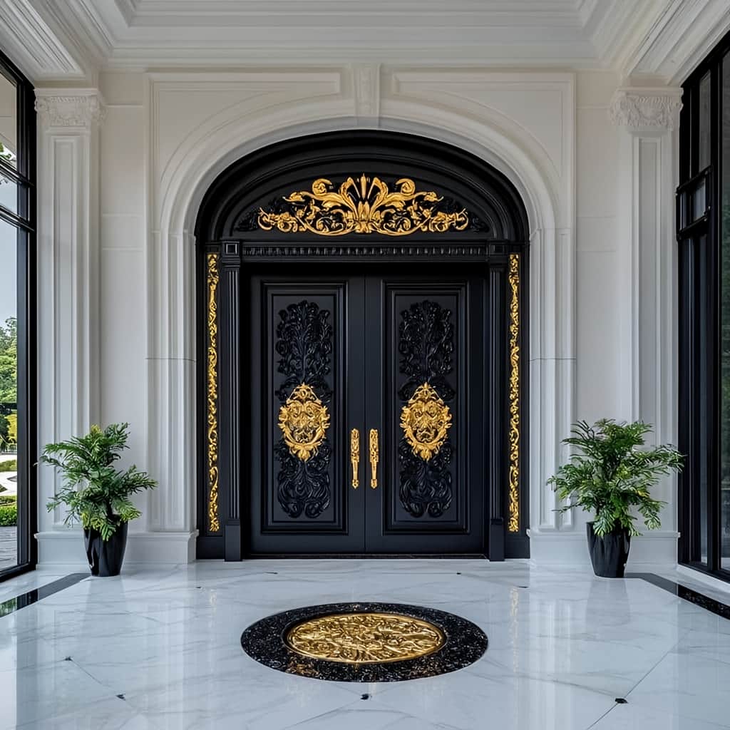 فروش درب حیاط ویلا کلاسیک در تبریز