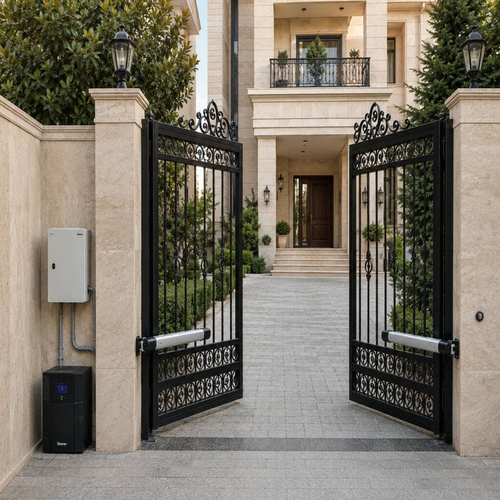 اجرای جک پارکینگ کم تردد روی درب دو لنگه