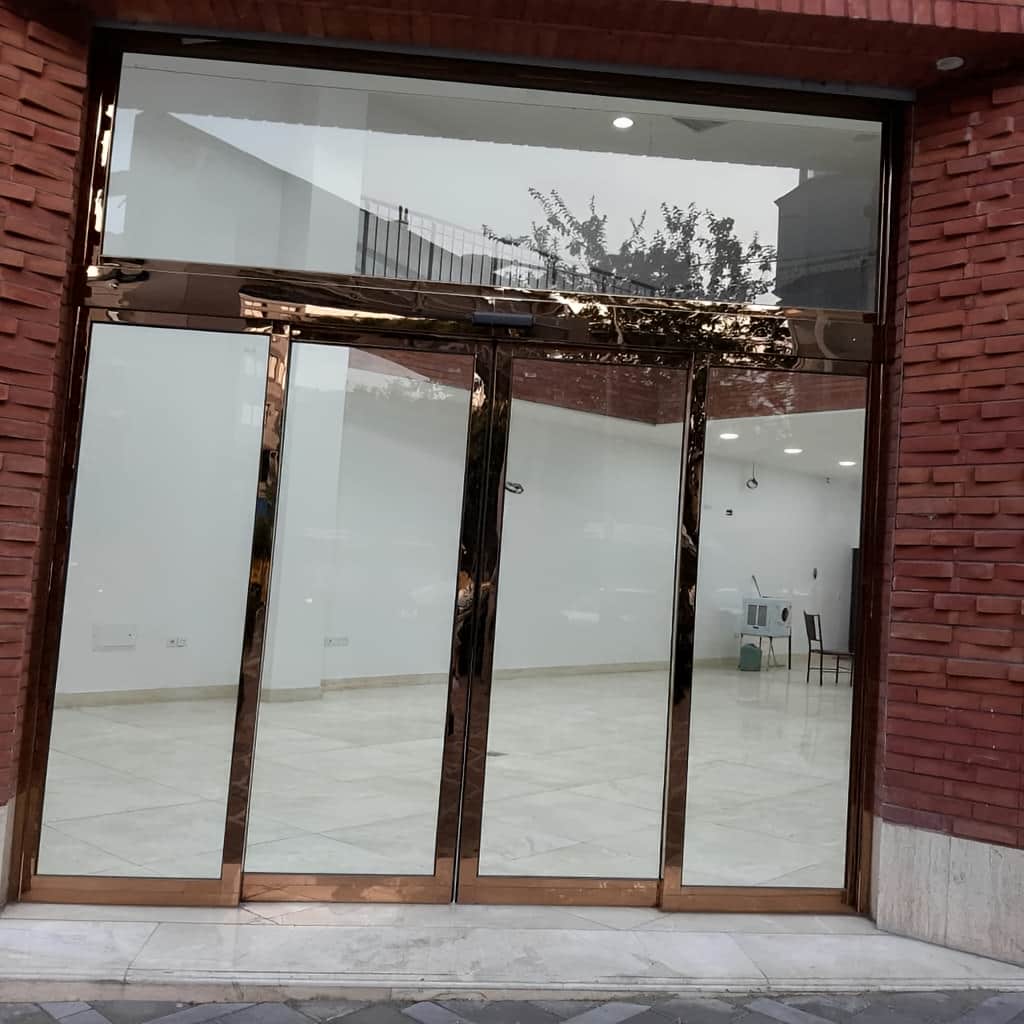 طرح درب شیشه ای اتوماتیک تلسکوپی دوطرفه طرح درب شیشه ای اتوماتیک تلسکوپی دوطرفه