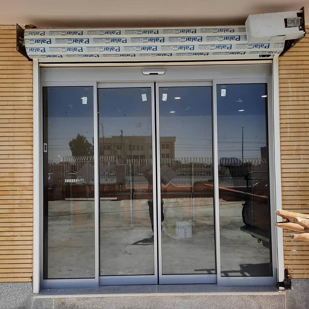 سفارش درب شیشه ای لمینت اتوماتیک کشویی لابی