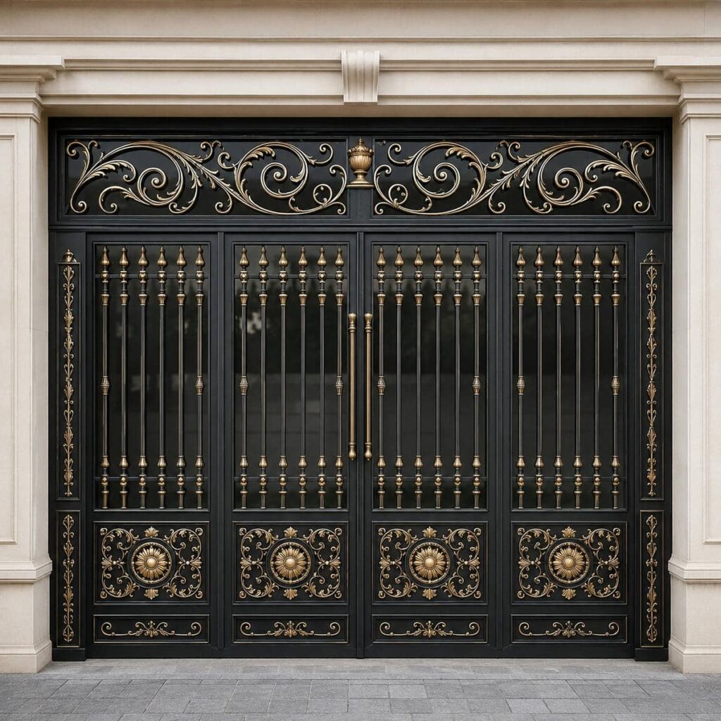 قیمت درب حیاط کشویی ریل زمینی بر اساس مشخصات ساخت
