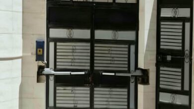 7 مدل جک بازویی درب پارکینگ دو لنگه