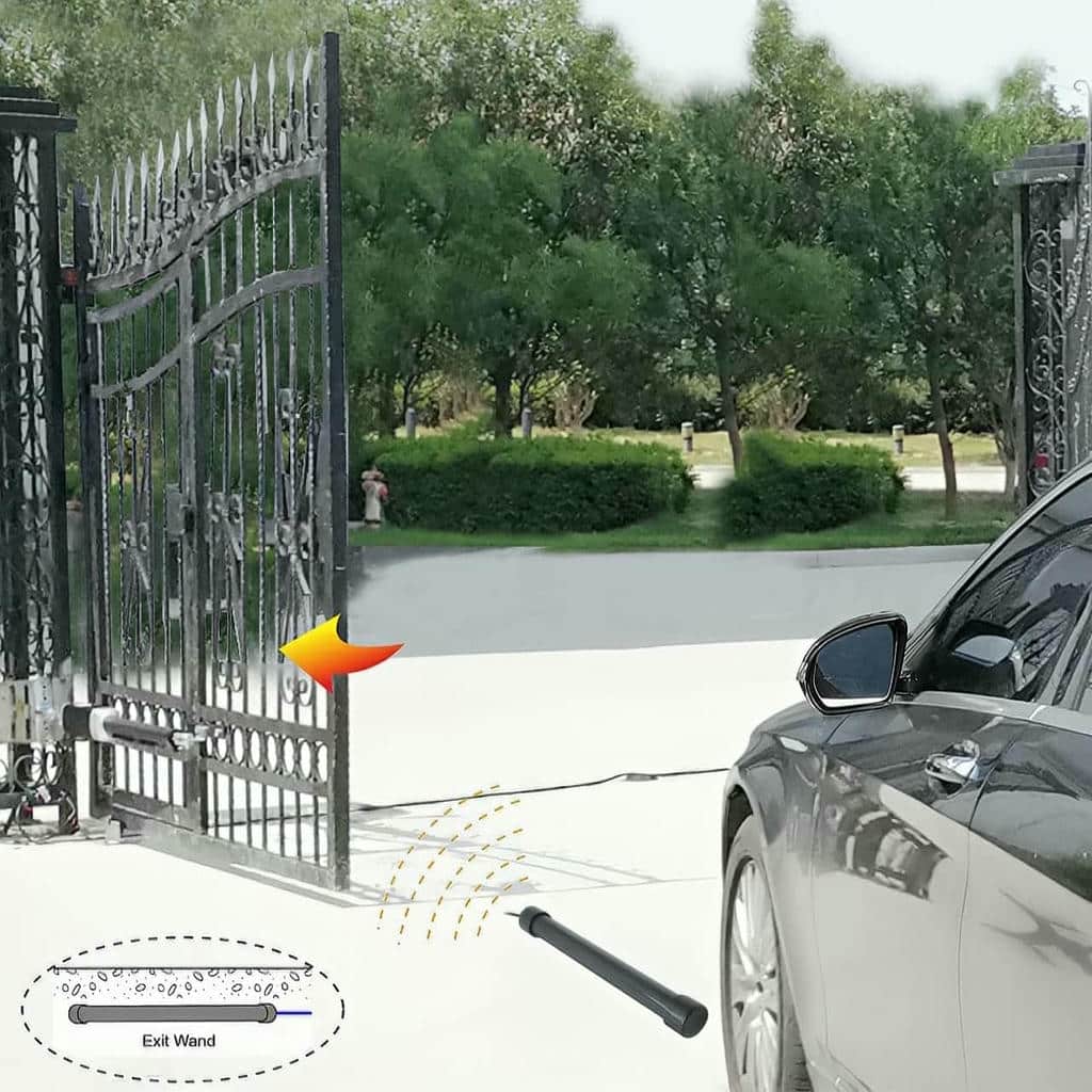 نصب درب برقی حیاط لولایی روی ستون مقاوم
