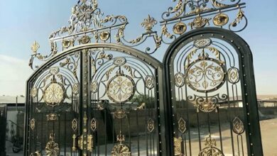 13 نمونه درب حیاط فلزی دو لنگه