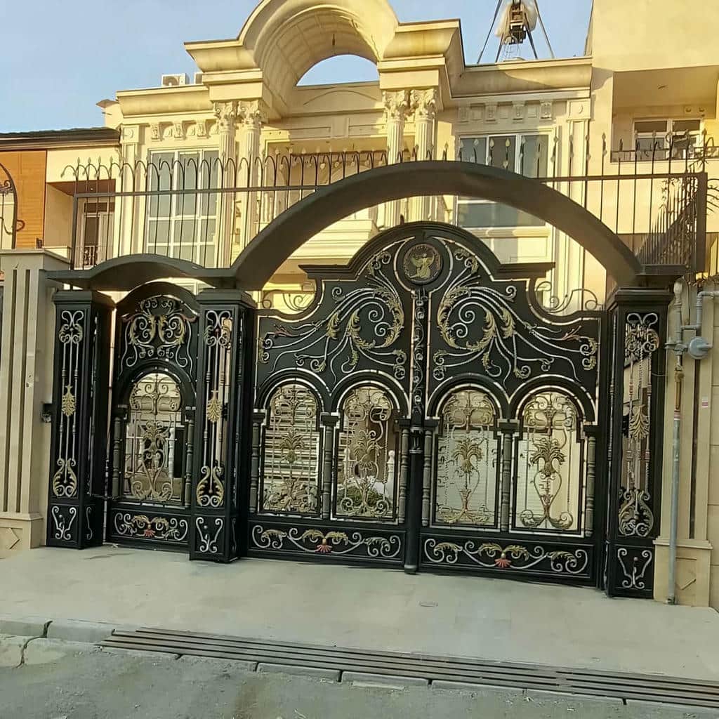 خرید درب حیاط لولایی ستون دار متناسب با ورودی خرید درب حیاط لولایی ستون دار متناسب با ورودی