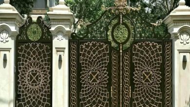 6 مدل درب ساختمان ساده شاسی فلزی