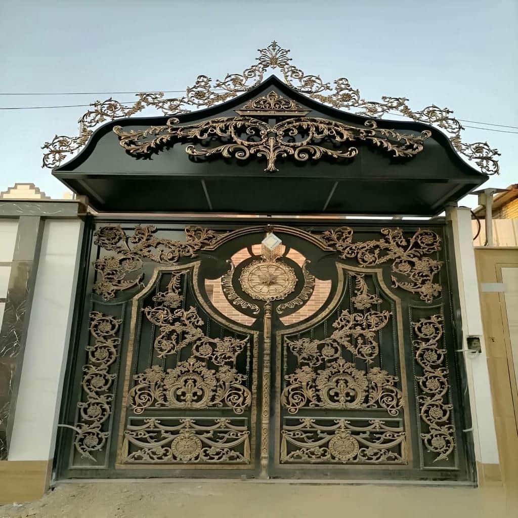ساخت درب ویلایی ریلی محوطه باغ با کلاف تقویتی ساخت درب ویلایی ریلی محوطه باغ با کلاف تقویتی