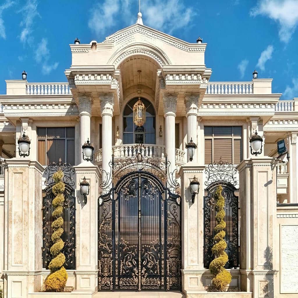 خرید درب پارکینگ مدرن پنل مشبک