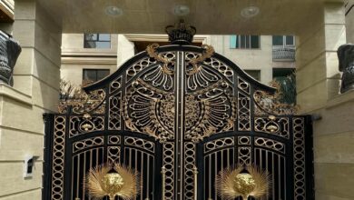 10 طرح درب فلزی دو لنگه پارکینگ