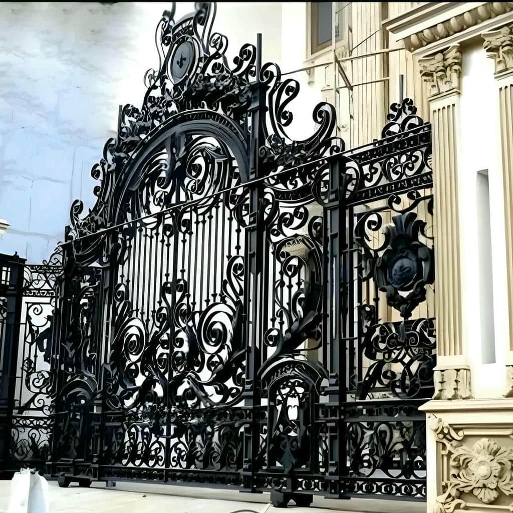 ساخت درب ورودی ساختمان فلزی لابی با طرح فرفورژه ساخت درب ورودی ساختمان فلزی لابی با طرح فرفورژه