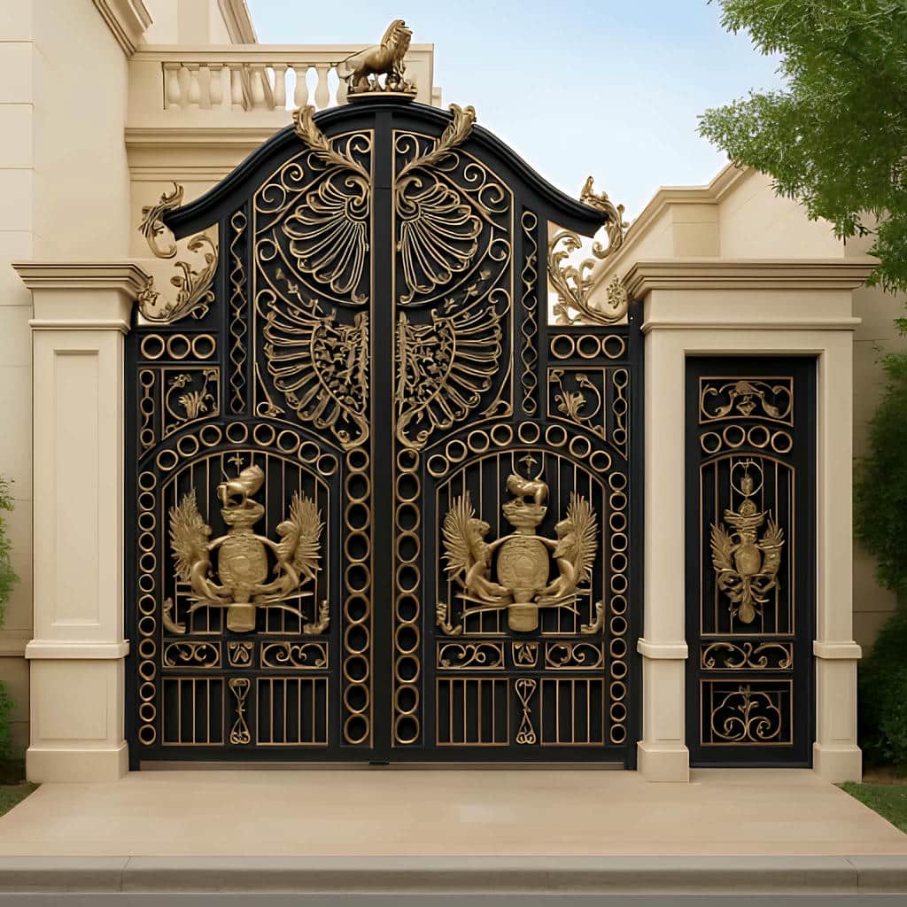 نصب درب حیاط پانل دار روی چهارچوب تراز