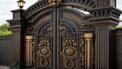 11 مدل درب آهنی حیاط طرح مدرن