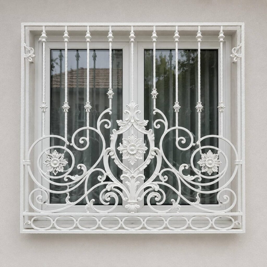 اجرای حفاظ پنجره پروفیلی قوطی آهنی داخل دهانه