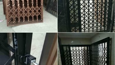 درب آکاردئونی با ابعاد دقیق ورودی