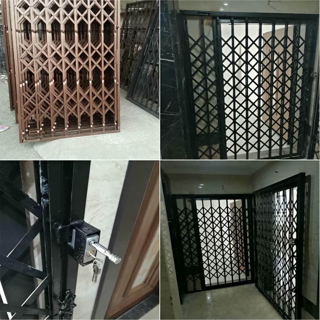 درب آکاردئونی با ابعاد دقیق ورودی