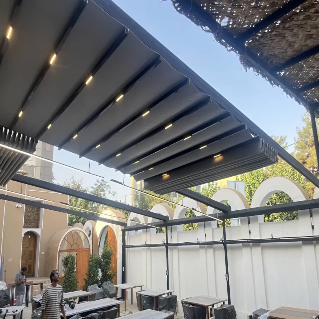 سقف جمع شونده پارچه ای با طراحی سفارشی