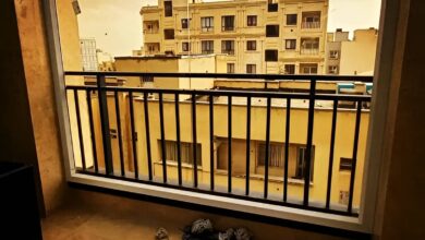 نرده تراس سفارشی با ابعاد متناسب دهانه بزرگ