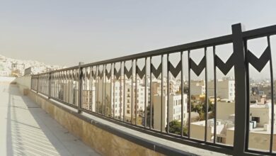 نرده آلومینیومی بالکن با پوشش مدرن
