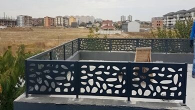دست انداز راه پله فلزی با رنگ سفارشی