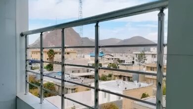 نرده تراس فلزی با ابعاد اختصاصی ساختمان