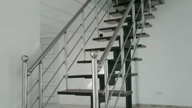 نرده استیل بالکن با طراحی مدرن
