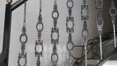 نرده فرفورژه بالکن با طرح کلاسیک